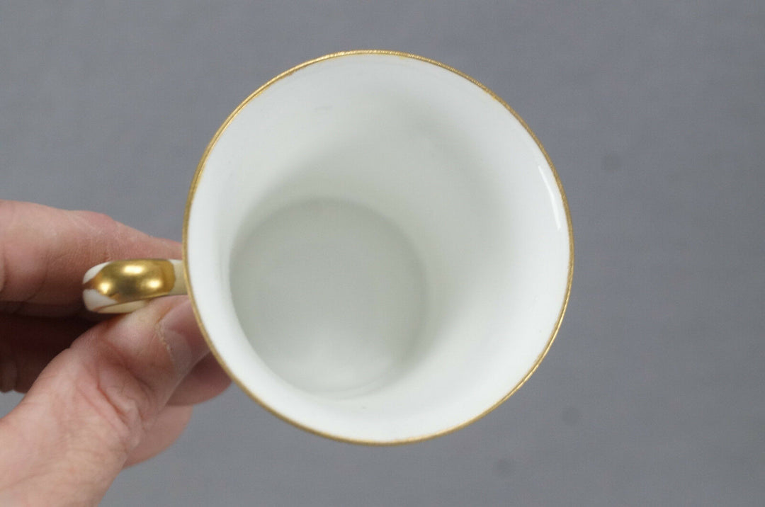 Nippon Morimura HP Orange Poppy Flowers & Gold Moriage Chocolate Cup & Saucer C