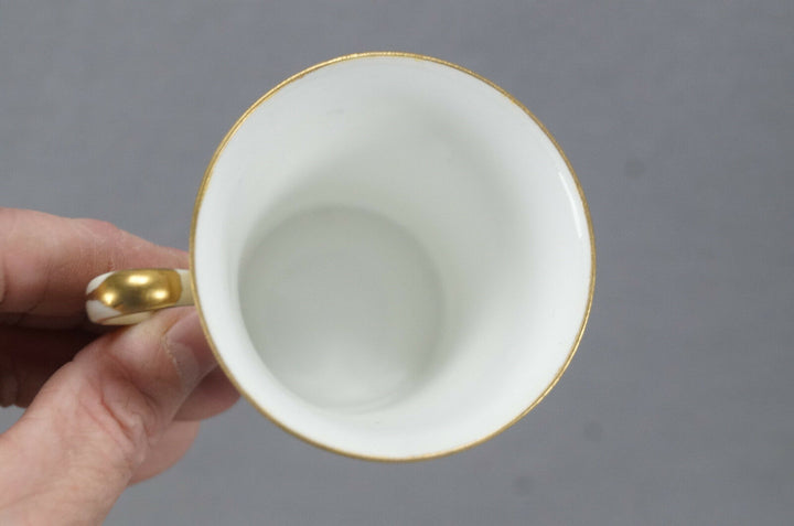 Nippon Morimura HP Orange Poppy Flowers & Gold Moriage Chocolate Cup & Saucer C