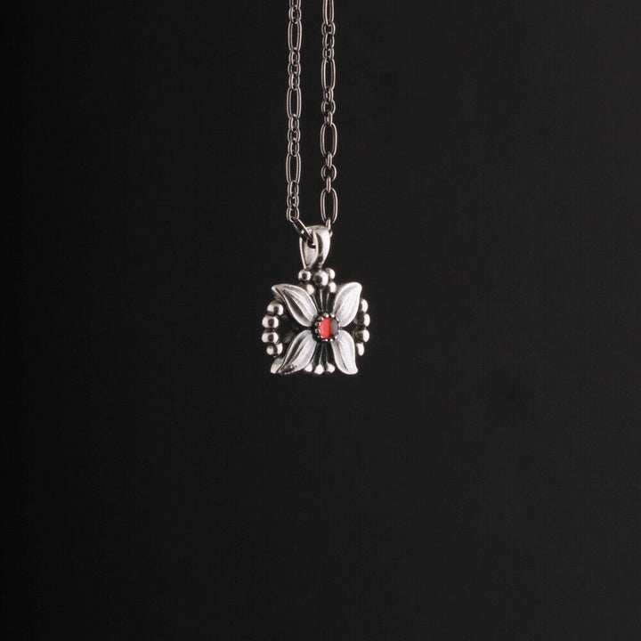 GEORG JENSEN Sterling Pendant Of The Year 1998 / 2018 Silver w. Garnet. RARE!