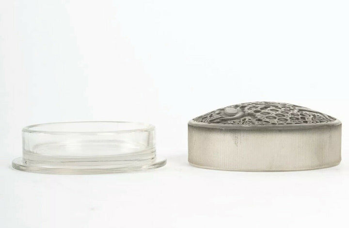 Boite Isabelle Patine Gris René Lalique Grey Stained Glass Box Jar R.Lalique