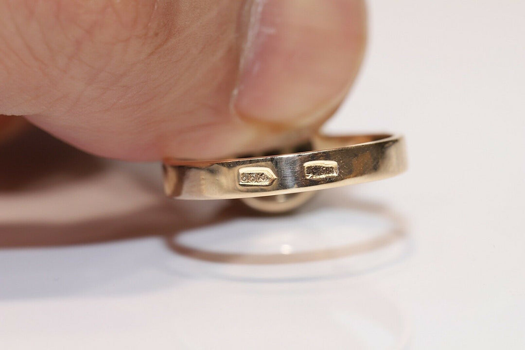 オールド オリジナル 14K ナチュラルダイヤモンドのロシアンリング