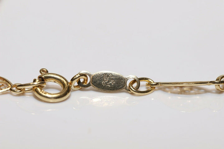 ヴィンテージ 18K ナチュラルダイヤモンドとルビーのネックレス