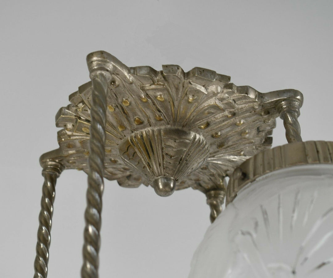 MULLER FRERES: FRENCH 1930 ART DECO CHANDELIER ...... lamp degue era France