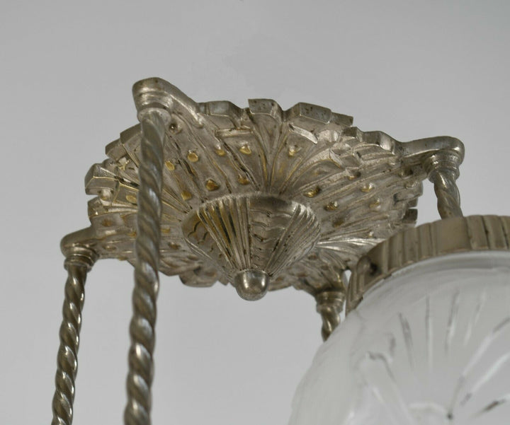 MULLER FRERES: FRENCH 1930 ART DECO CHANDELIER ...... lamp degue era France