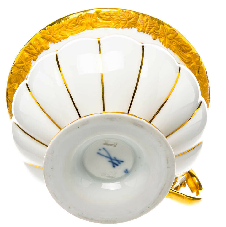Kaffeegedeck Goldbronze Meissen X-Form Modell 17582 1. Wahl nach 1924