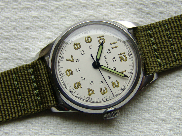 第二次世界大戦期　34mm ロンジン　パイロット　ミリタリーウォッチ　腕時計　1942-1951