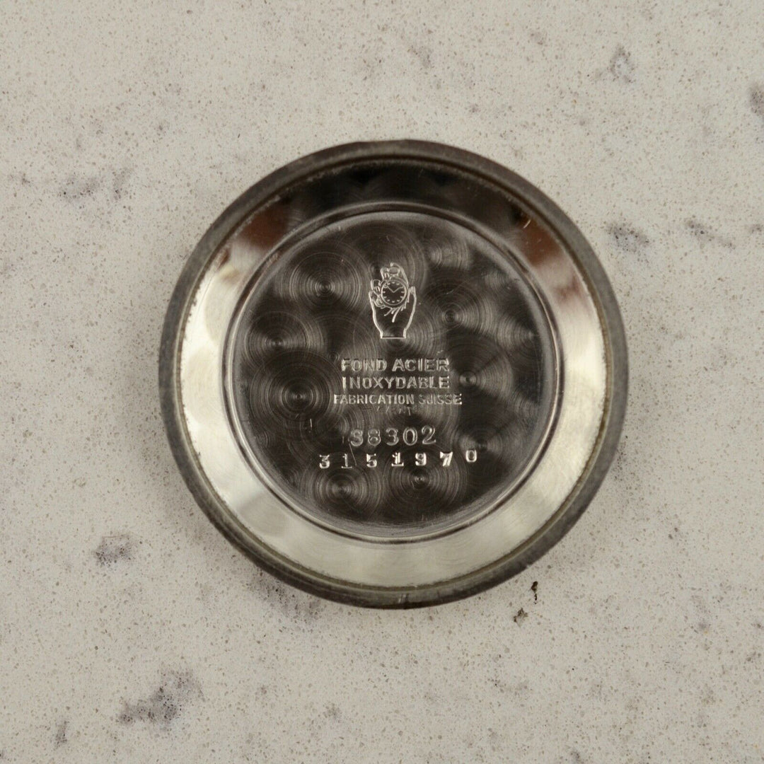 1960年　モバードヴィンテージウォッチ（NOS）　カラトラバ MOVADO Calatrava スチール製　箱とタグ付き