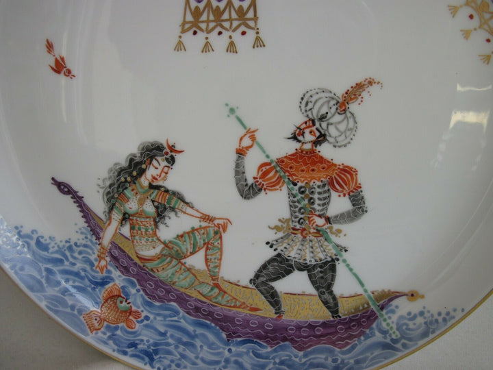 Meissen 千夜一夜物語　アラビアンナイト　装飾的な陶器皿 金色フレーム付き s-l1600_e86e1b16-4024-4ca4-