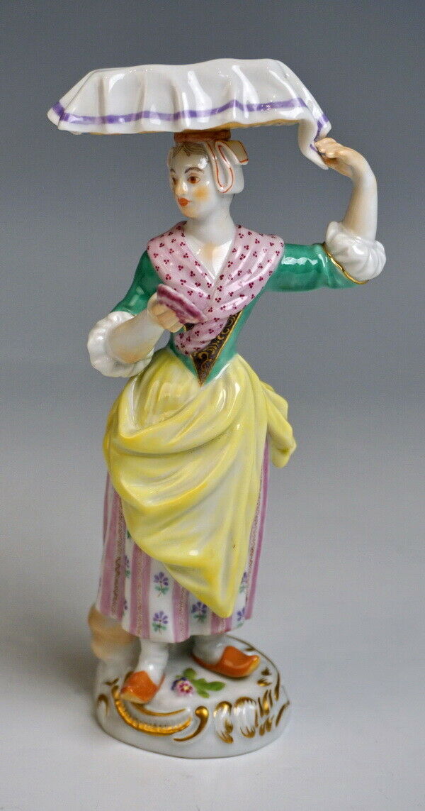 MEISSEN FIGUR PARISER AUSRUFER MUSCHEL VERKÄUFERIN PARIS CRIER CHICKEN SELLER