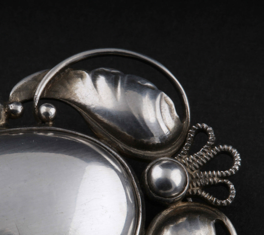 Georg Jensen Sterling Brosche Mit Silverballs #171, Silber GJ Himself Dänemark