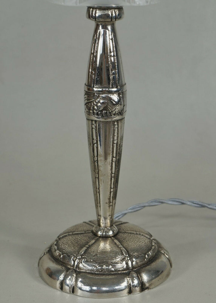 GEORGES LELEU opalescent FRENCH 1930 ART DECO TABLE LAMP .... Hanots Verlys 1925