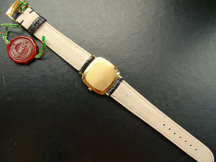 Rolex Cellini ♛ Diamond 4084 Yellow Gold 18K 750 Vintage Luxury Men's Watch 1980