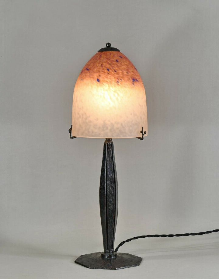 シュナイダー兄弟　アールデコランプ　フランス製　1925年　1930年　錬鉄製