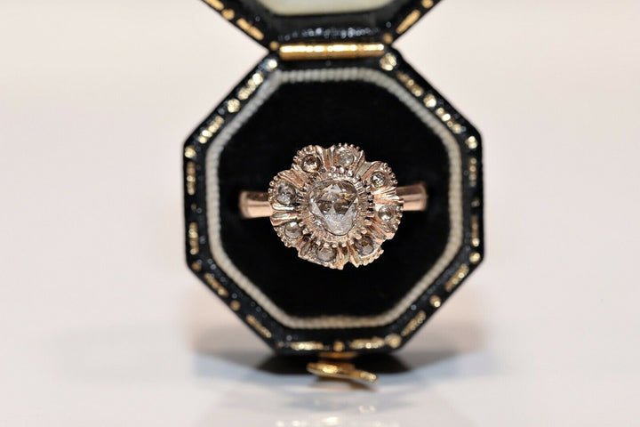 アンティーク オリジナル オスマン 8K ナチュラルローズカットダイヤモンドのリング