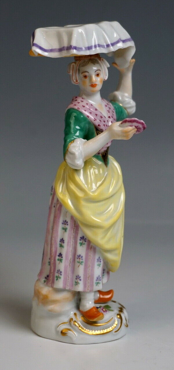 MEISSEN FIGUR PARISER AUSRUFER MUSCHEL VERKÄUFERIN PARIS CRIER CHICKEN SELLER