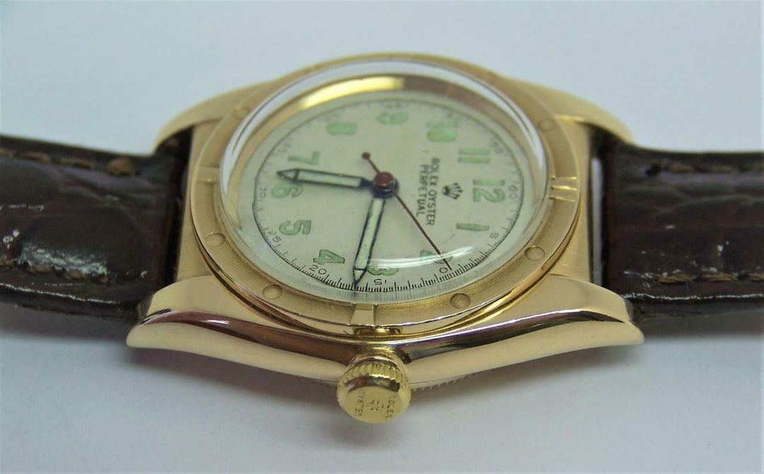 ロレックス 14Kゴールド バブルバック自動巻き腕時計 1940年代