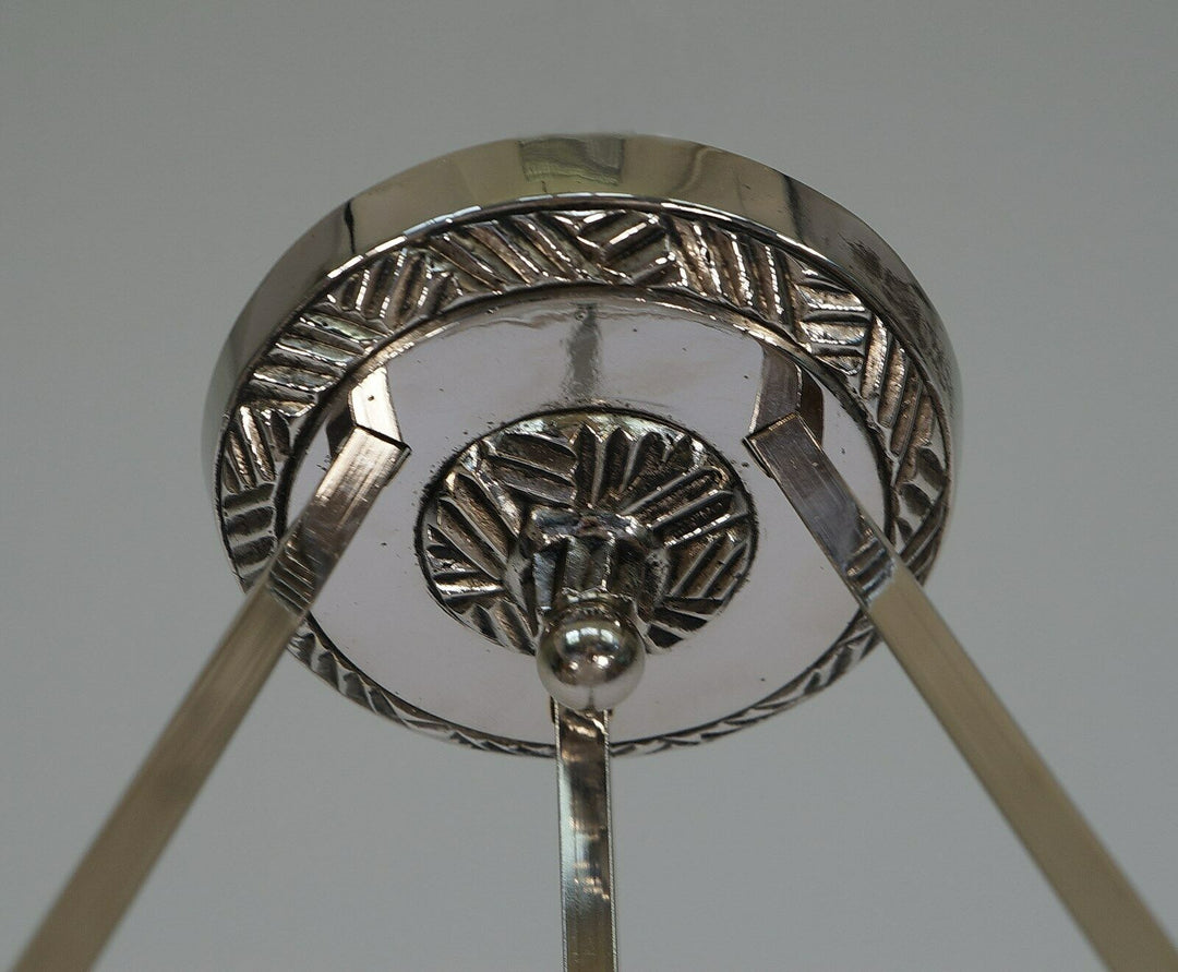 HUBENS & DEGUÉ : FRENCH 1930 ART DECO PENDANT . chandelier 1925 lamp muller era