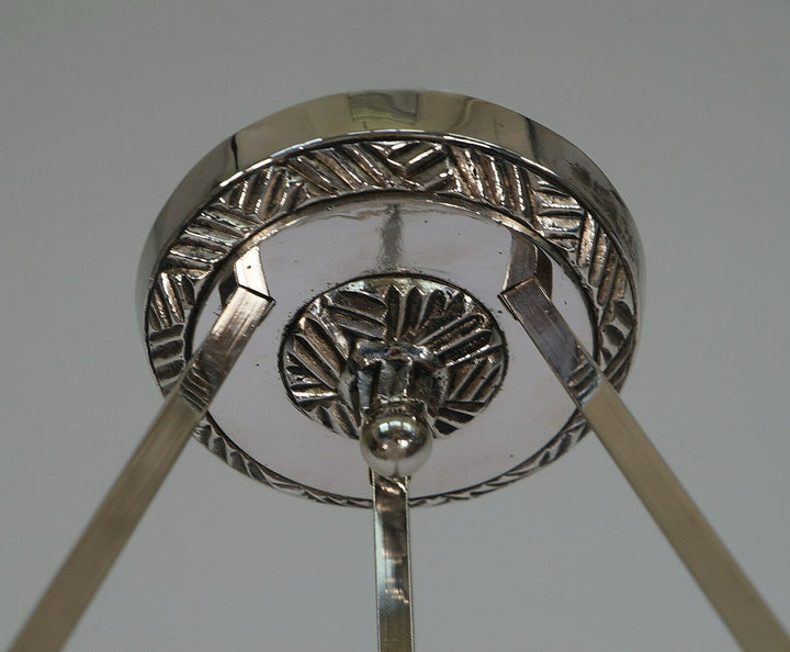 HUBENS & DEGUÉ : FRENCH 1930 ART DECO PENDANT . chandelier 1925 lamp muller era