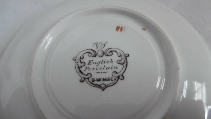 Tasse et sous-tasse Minton 110 estampillées V S "English Porcelain" du XIXe
