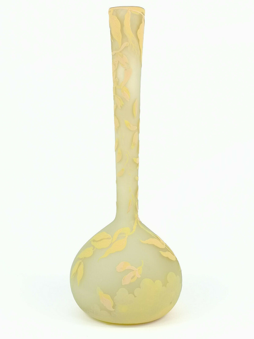 エミールガレ　藤の花のバンジョー型大型花瓶約40CM