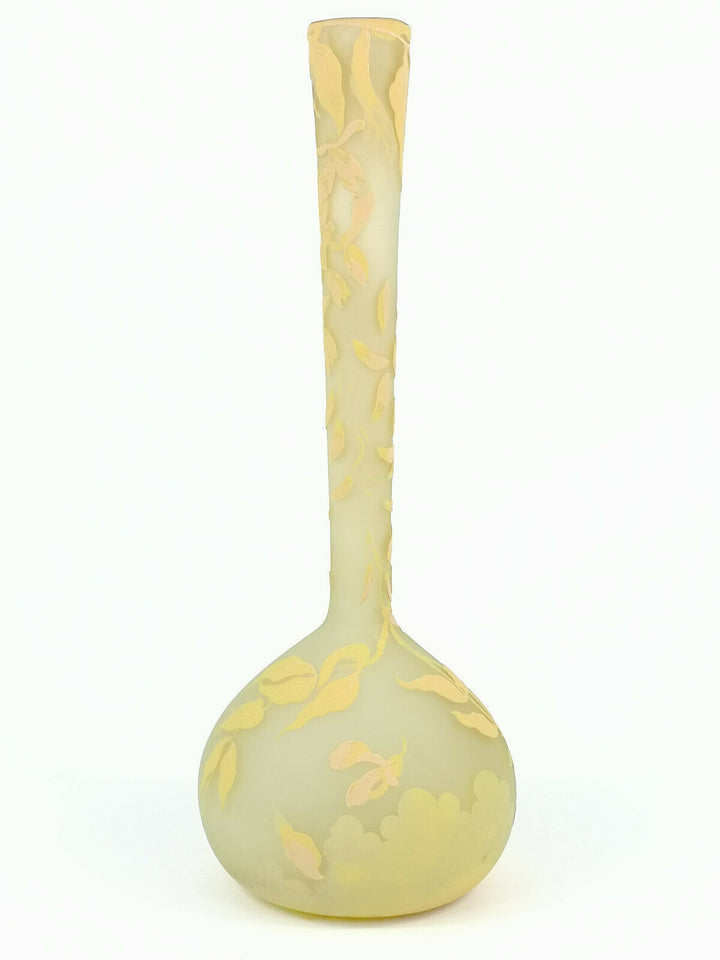 エミールガレ　藤の花のバンジョー型大型花瓶約40CM