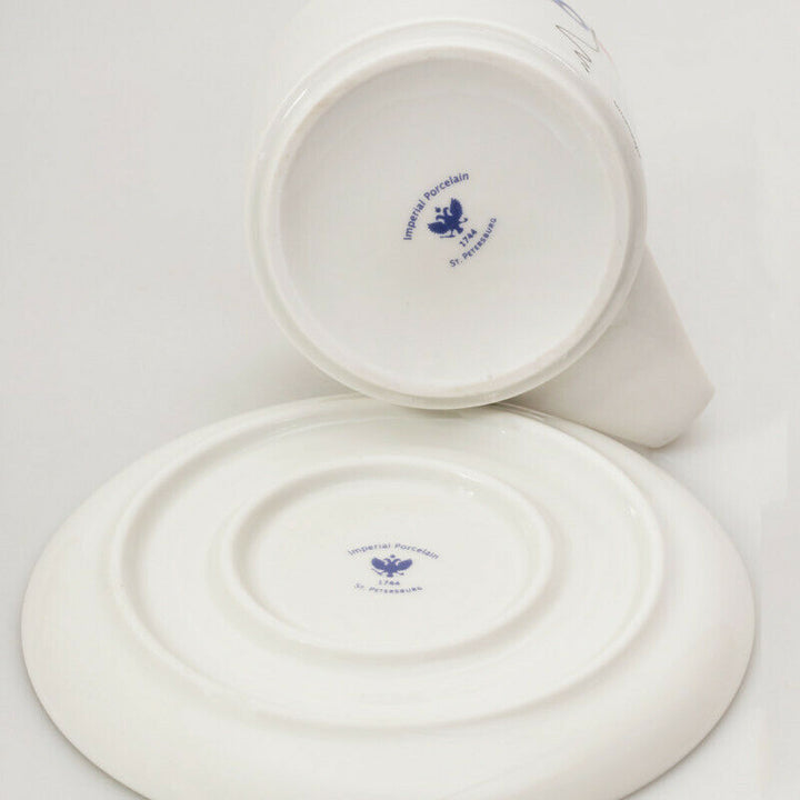 Stenberg Brothers Teacup & Saucer by Imperial Porcelain Factory,Lomono