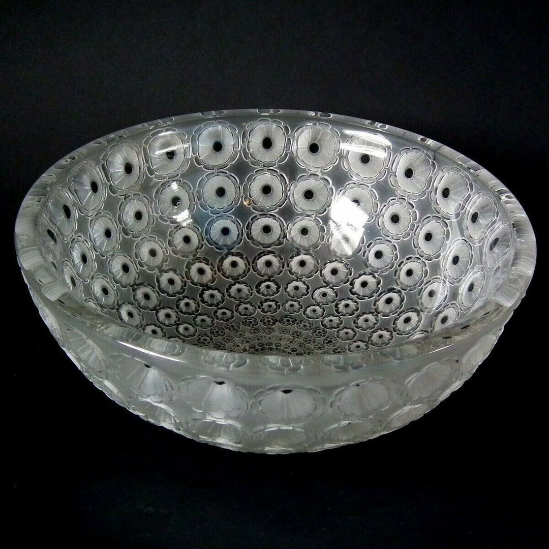 Rene Lalique Clear & Frosted Glass 'Nemours' Bowl