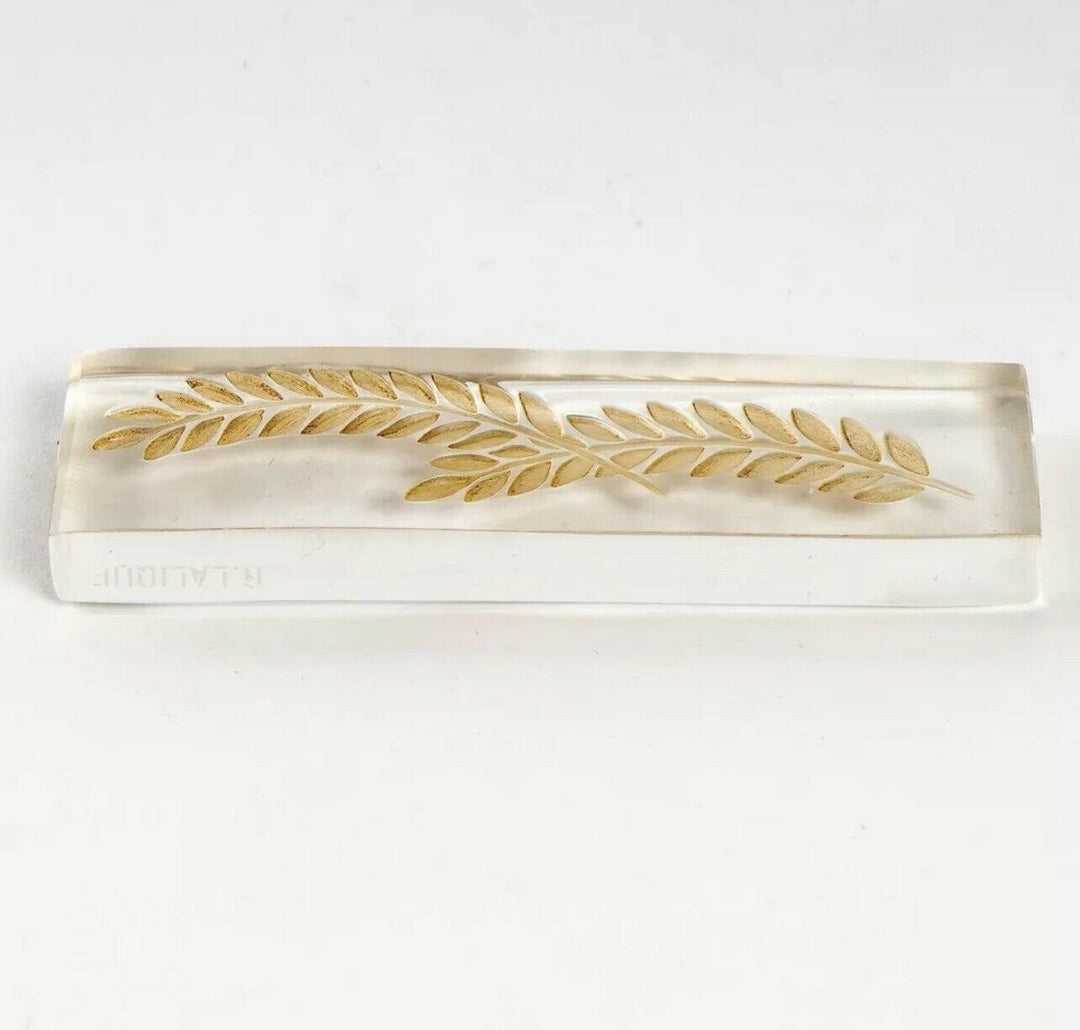 6 Porte Couteaux Epis Patine Sepia René Lalique R.Lalique Glass Knife Rests