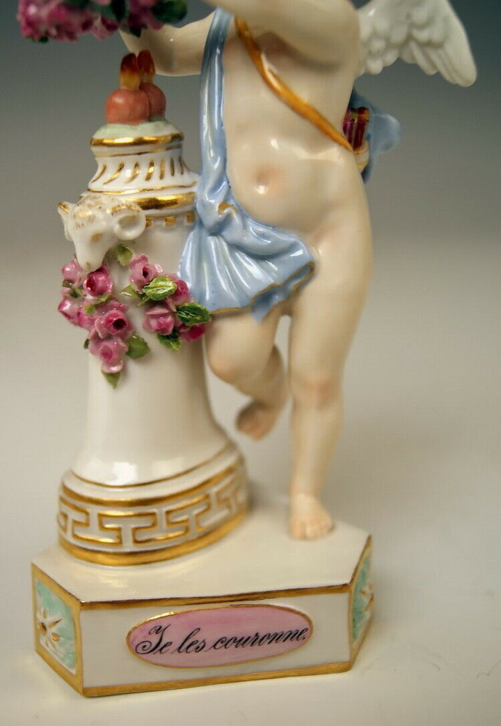 邁森 MEISSEN マイセン FIGUR DEVISENKIND MOTTO CHILD MICHEL V. ACIER MNR: F 3 UM 1860