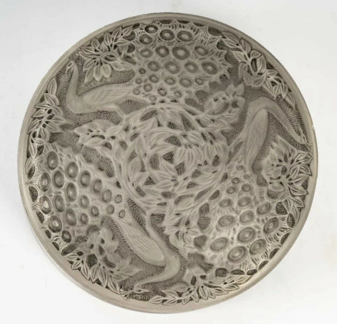 Boite Isabelle Patine Gris René Lalique Grey Stained Glass Box Jar R.Lalique