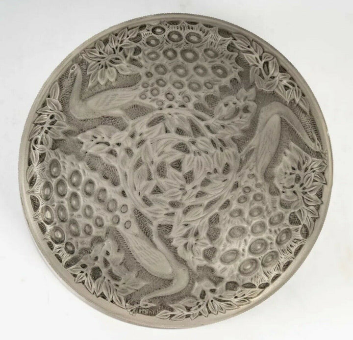 Boite Isabelle Patine Gris René Lalique Grey Stained Glass Box Jar R.Lalique