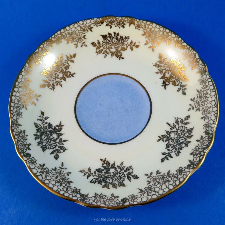 パラゴン　ベージュゴールド＆ペールパープルエクステリア　カップ&ソーサ―