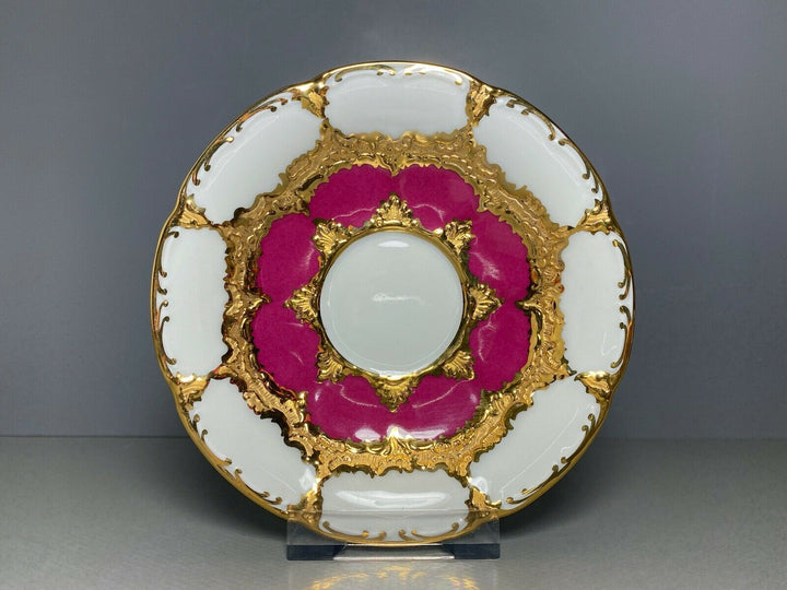 MEISSEN MOKKA GEDECK 2-TLG TASSE UT B-FORM WEINROT ROT BORDEAUX VIEL GOLD Nr.4
