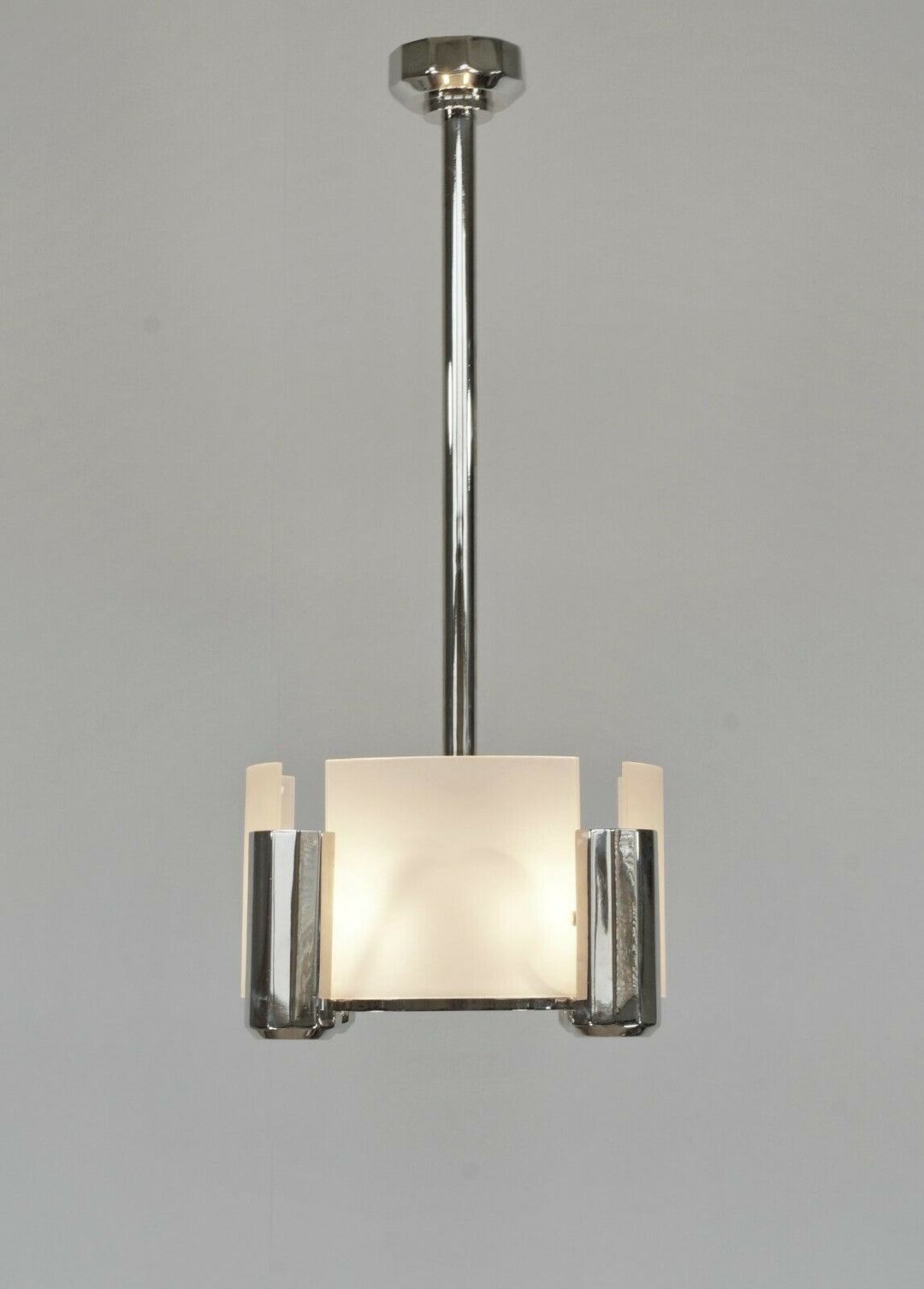 BUIRET-DEBEAURAIN : FRENCH 1930 MODERNIST ART DECO CHANDELIER ...... lamp France