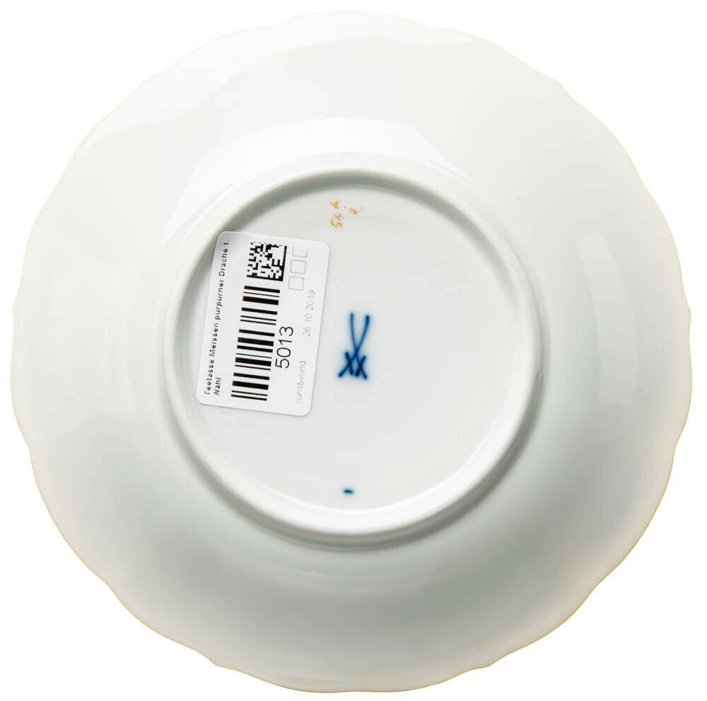 Teegedeck purpurner Drachendekor Meissen Neuer Ausschnitt 1. Wahl nach 1924