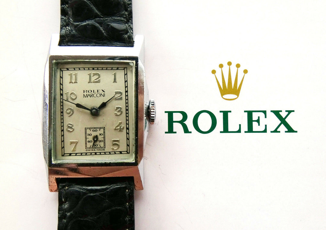 Rolex ♛ MARCONI Art Deco Antique Elegant Rare Luxury Collectors Men's Watch 1926