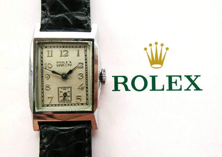 Rolex ♛ MARCONI Art Deco Antique Elegant Rare Luxury Collectors Men's Watch 1926