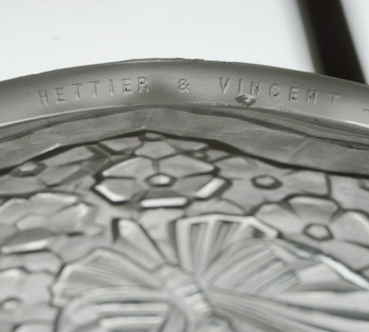 HETTIER VINCENT & HANOTS : pair of FRENCH ART DECO PENDANT S . chandelier France
