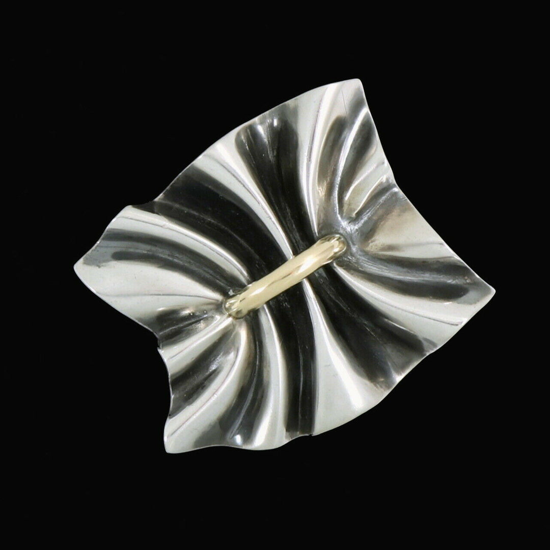 ジョージジェンセン　スターリングシルバー　18K　ブローチ　#399　Lene Munthe