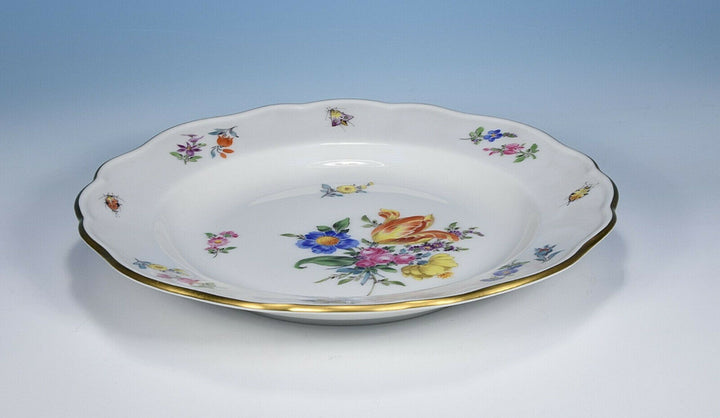 Meissen " Flower Bouquet & Insects " Bread Plate 16,5 Cm. 1.Wahl