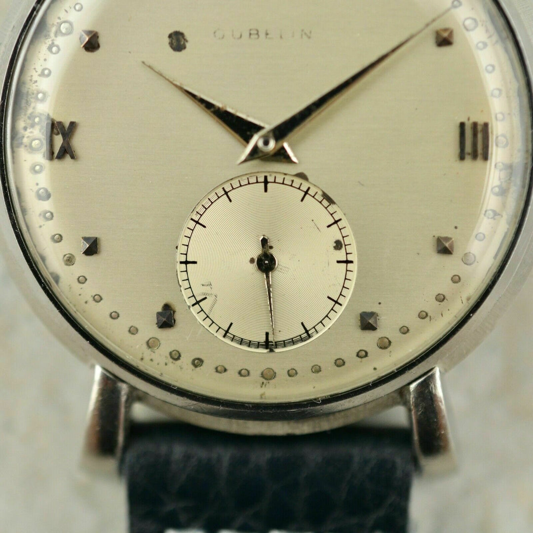Vintage C.1948 IWC Schaffhausen Jumbo Calatrava Gübelin dial cal. 88 in steel