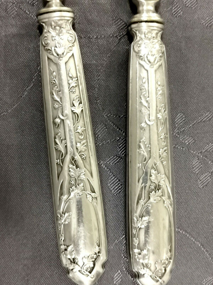 Solid Silver Puiforcat Modern Foliage Covered Service A Fish l2