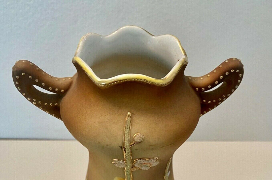 オールドノリタケ　コラレン　梅の花の花瓶　1909年