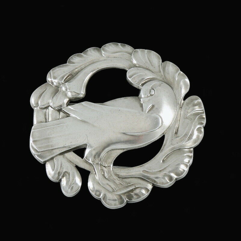 Georg Jensen. Sterling Silver Dove Brooch #70 - 1933-44 Hallmarks
