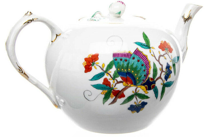 マイセン　ティーポット　シノワズリ　中国の蝶