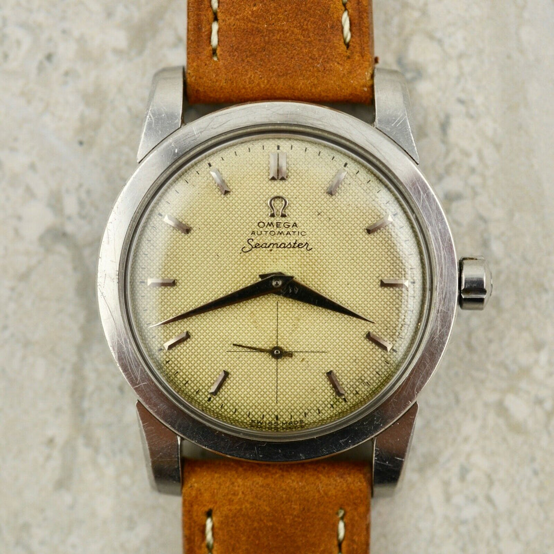 Vintage C1954 Omega Seamaster Automatic Honeycomb dial ref.2576-6 watch in steel