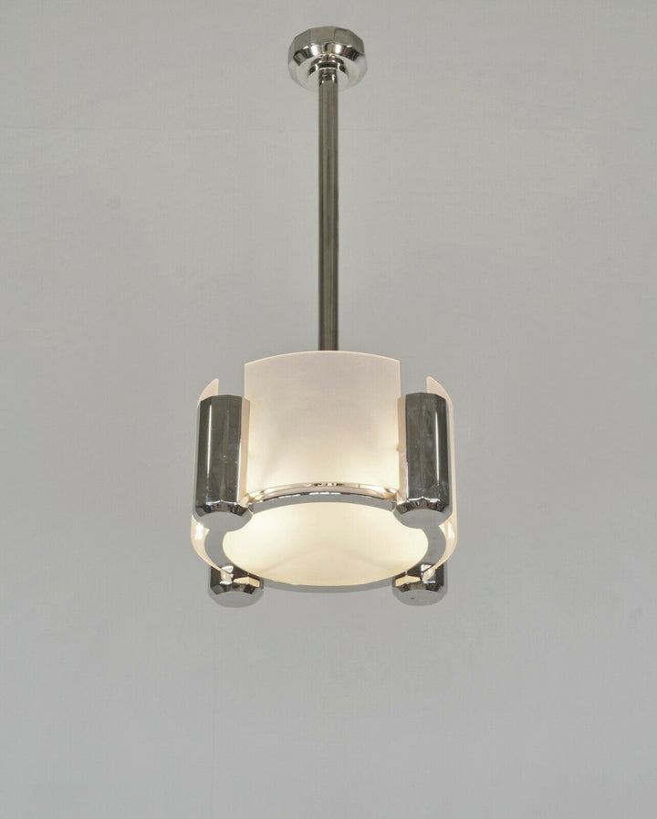 BUIRET-DEBEAURAIN : FRENCH 1930 MODERNIST ART DECO CHANDELIER ...... lamp France