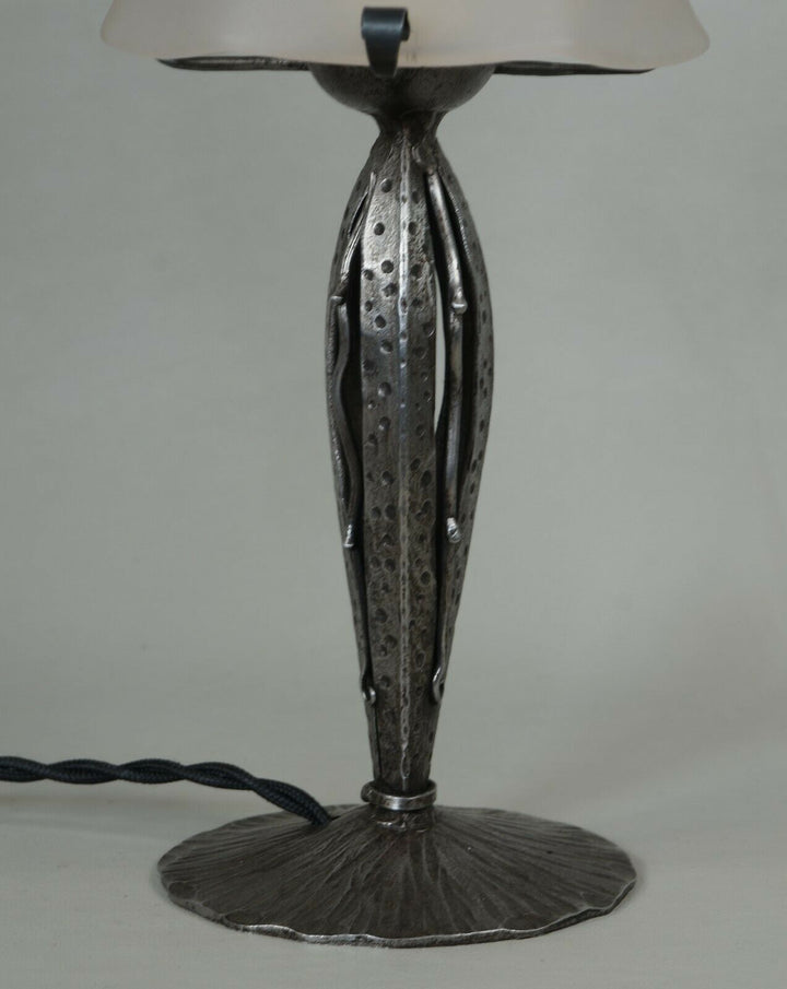 シュナイダー兄弟　フランス　1930年　アールデコ調ランプ　錬鉄製