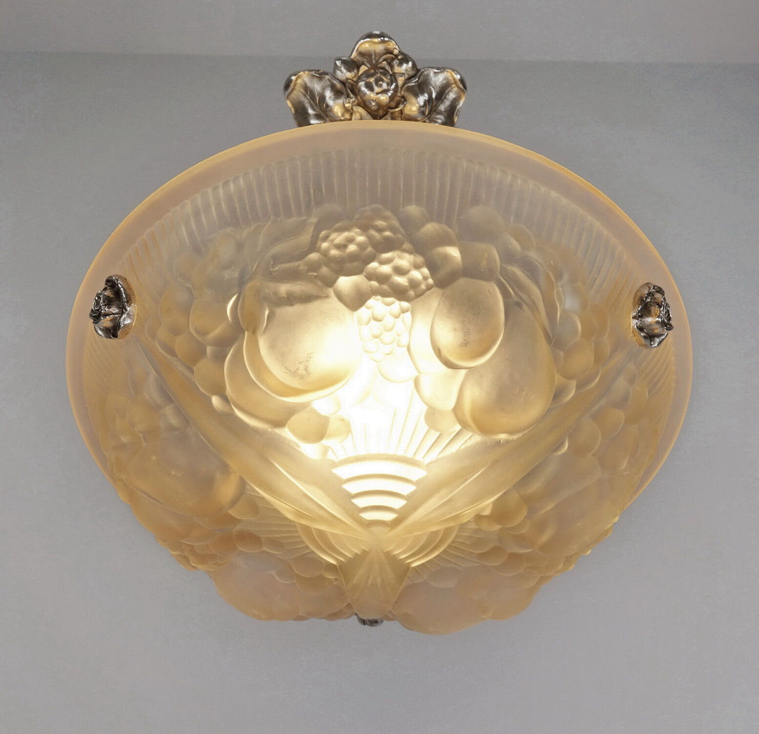 ミューラー兄弟　作：1930フランスアールデコ調シャンデリアランプ