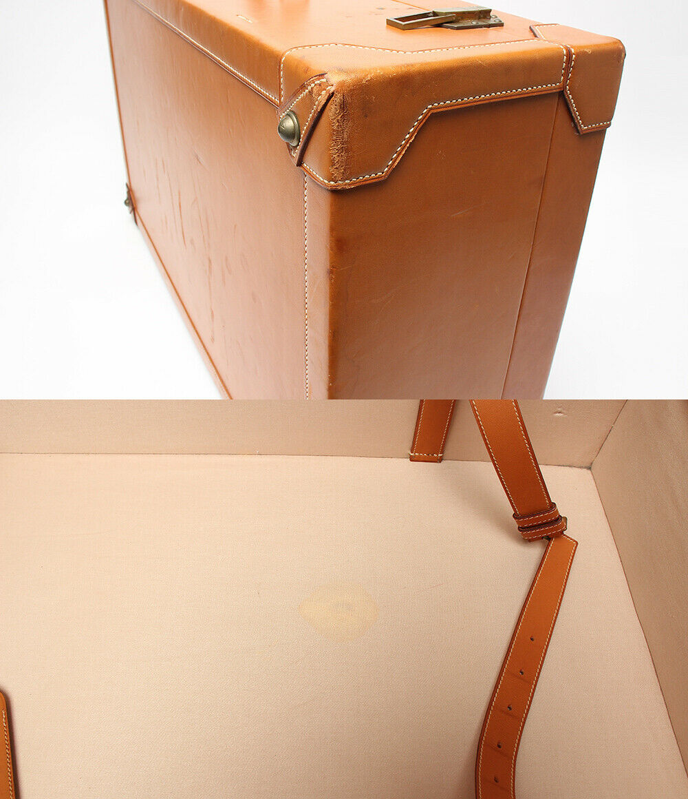 AUTH HERMES Caramel Nomade Leather Vintage BRIEFCASE ATTACHE TRUNK BAG